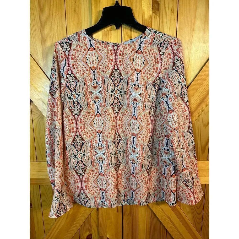 Dalia Shirt Women’s Med Multicolored Paisley Long Sleeve (3999)